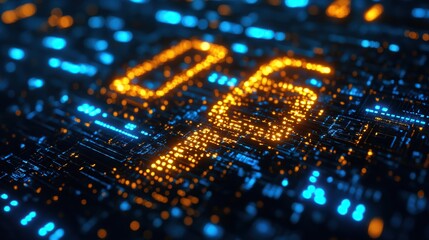 Poster - Digital Circuitry: Abstract Representation of Data Flow and Technological Advancement