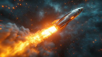 Wall Mural - space station in space