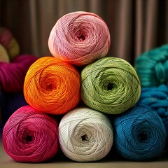 colourful wool yarn