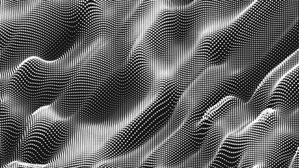 Poster - point wave noise texture. abstract dot background. technological cyberspace background.