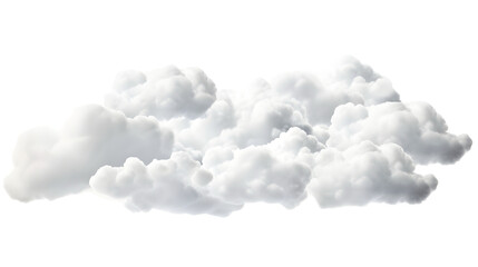 Wall Mural - white fluffy cloud on transparent background