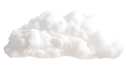 Wall Mural - long white fluffy soft cloud in the sky on transparent background png