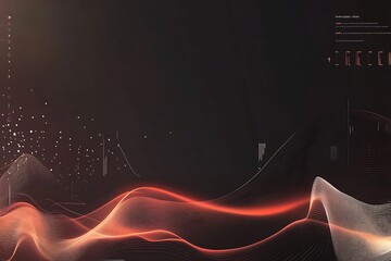 Poster - Abstract digital design with flowing lines and light effects, suggesting data visualization.