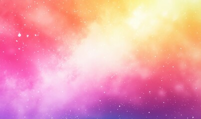 Poster - colorful cosmic background with stars, vibrant hues of pink, orange, yellow, and purple blending sea