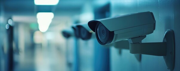 Poster - hospital security measures cctv cameras in healthcare facilities safety protocols indoor environment