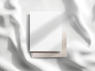 Minimalist Card and Envelope Mockup for Invitations and Greetings