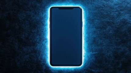 Poster - Innovative Smartphone with Glowing 3D Edge Design