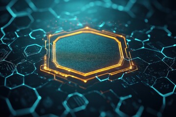 Fototapete - Dynamic technology visuals abstract digital space graphic design futuristic environment close-up view innovation concepts