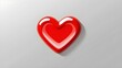 © Rabaila - Isolated red heart-shaped sticker