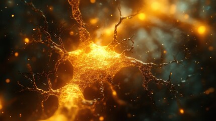 Wall Mural - Fiery Nebula Galaxy Blazing Across the Cosmic Canvas. Generative AI