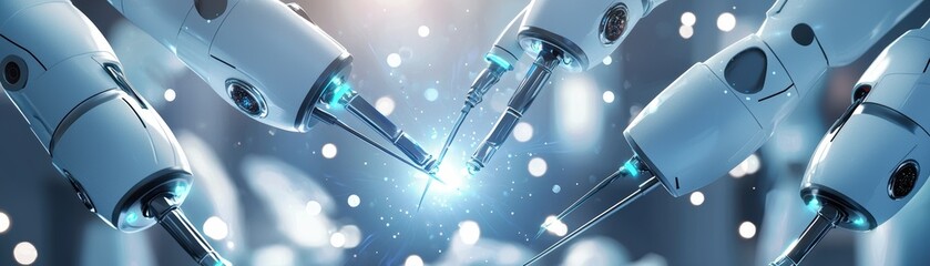 Poster - Quantum-inspired robots conducting ultraprecise surgery in advanced medical facilities a technological revolution