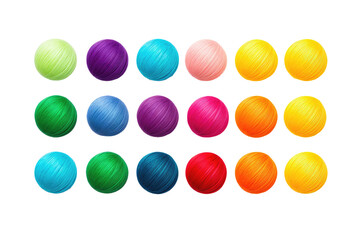 Wall Mural - balls of thread on transparent background