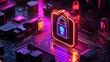 © Wachirasak Jamwimol - Secure registration environment glowing with encryption elements biometric verification holographic visuals and padlock icons emphasizing advanced security in user management