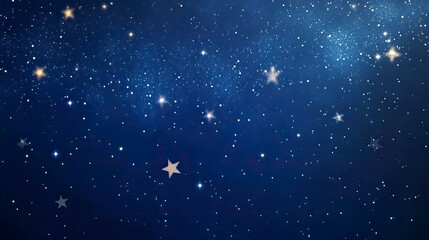 crafted from happy new year 2025 written on a deep navy blue night sky, filled with glowing stars an