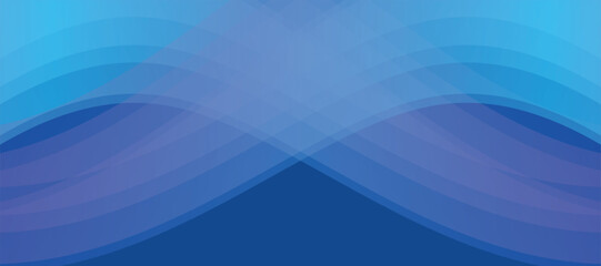 Wall Mural - gradient blue waves abstract banner background