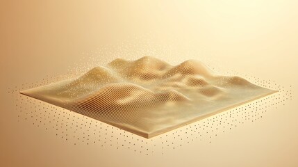 Leinwandbilder - Abstract representation of a landscape with soft hills and a gradient background.