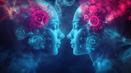 Poster - Abstract Concept of Connection and Technology Minds
