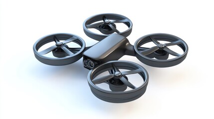 Poster - A sleek, quadcopter drone designed for aerial photography and exploration.