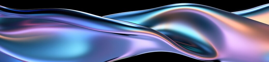 Poster - A flowing abstract design with vibrant colors and smooth curves.