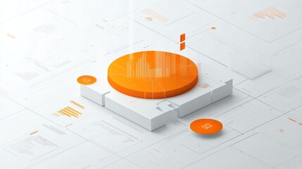 Aufkleber - A digital representation of data visualization with graphs and charts on a modern platform.