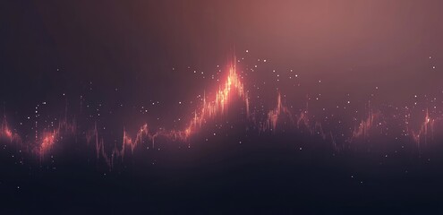 Aufkleber - Abstract visualization of sound waves with a gradient background.