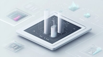 Aufkleber - A digital dashboard displaying data visualizations and analytics.