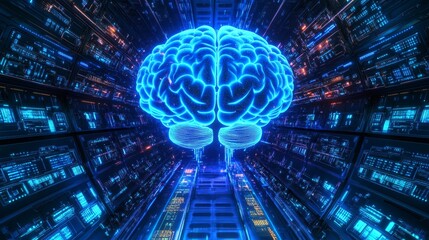 Poster - exploring technological innovation the digital brain concept virtual environment 3d visualization fu