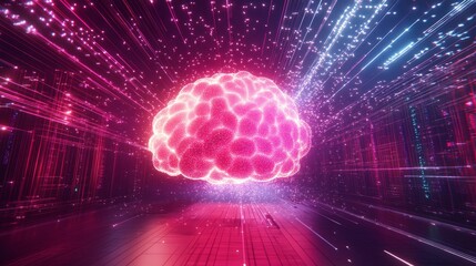 Poster - innovative technology visualization cyber space digital art futuristic environment abstract view art