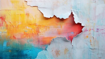 Poster - A burst of colorful abstract art studio space painting creative environment close-up view artistic expression