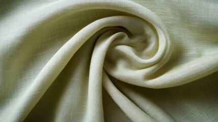 Poster - A close-up of soft, light-colored fabric arranged in a swirling pattern.