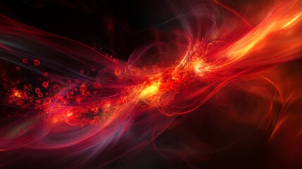Poster - Dynamic energy burst abstract art digital illustration vibrant colors close-up conceptual visualization for creative inspiration