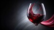 © lapeepon - Luxurious swirl of ruby red wine settling into glass edges , wine, red, swirl, luxurious, glass, liquid, elegant, alcohol