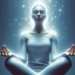 Poster - Person meditating calm and peaceful