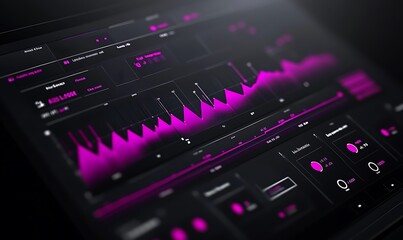 Poster - A digital interface displaying audio analysis and manipulation tools with vibrant colors.
