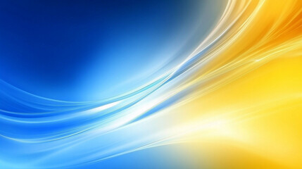 Poster - Abstract blue and yellow geometry wave background