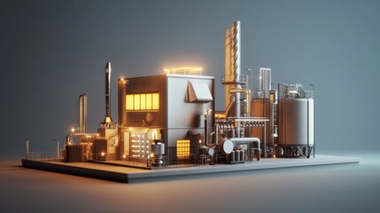 Aufkleber - A small modular reactor (SMR) and turbine generator system working together to generate electricity via steam in a sustainable energy facility