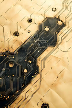 Abstract Circuit Board Illustration