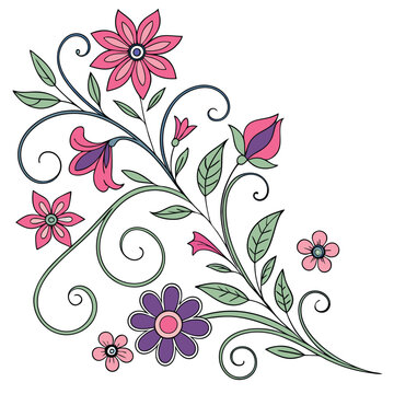 Decorative floral design 
