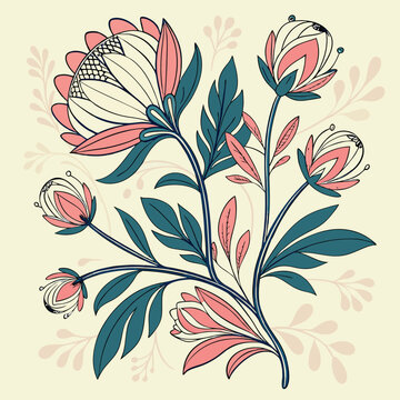 Decorative floral design 