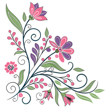 Decorative floral design 