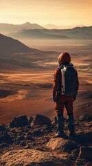 Poster - Martian explorer. AI.