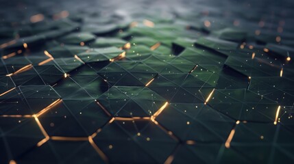 Poster - Enhancing cybersecurity digital defense visualization with glowing protective barriers in high-tech architectural style