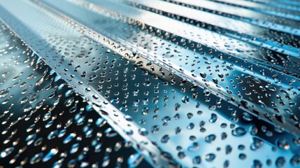 Poster - Exploring high-resolution macro textures of metallic silver and electric blue circuit board patterns for technological insights