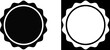© HaqueMukul - Circle seal stamp lace icon vector illustration.