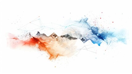 Poster - Visualizing predictive analytics geometric data patterns in luminescent forecast streams using soft technological colors
