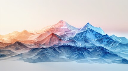 Poster - exploring quantum landscapes overlapping terrain dimensions in a geometric reality abstract art envi