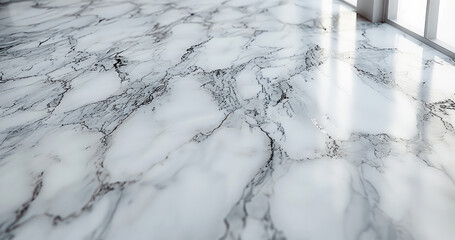Poster - Beautiful white marble kitchen, table top.