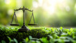 © Siasart Studio - Scales of Justice in Green Nature Illustration