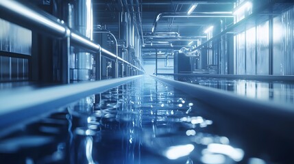 Poster - An innovative workspace integrating IoT solutions to promote water conservation in daily operations. 4k resolution, Cinematic Scene