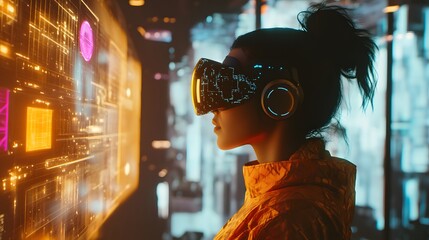 Poster - A dynamic collaboration featuring avatars using AR tools to optimize workflows in a metaverse setting. 4k resolution, Cinematic Scene